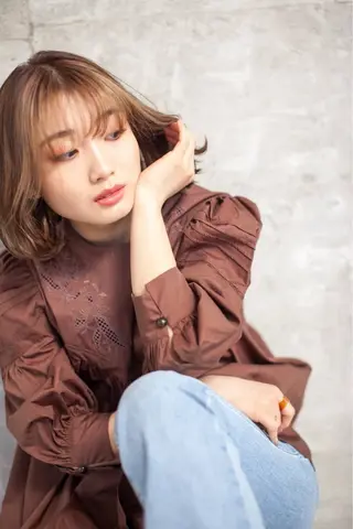 セミロング ツヤ髪職人/ みさきのヘアスタイル