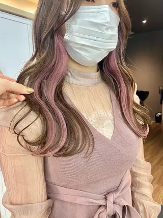 セミロング カラー ヘアアレンジ 小顔カット/艶 カラー特化♡MIHOのヘアスタイル