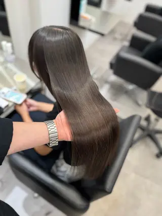 ロング 髪質改善×縮毛矯正 Core 片山健太のヘアスタイル