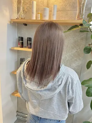 ミディアム カラー ハイトーンカラ ー/小川のヘアスタイル