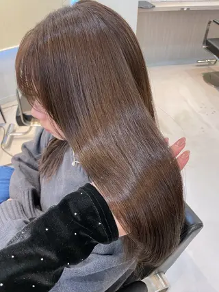 ロング カラー noa hair design 町田店所属・miyu♡̷̷ 韓国ヘア/顔まわりのヘアスタイル