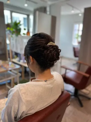 ミディアム ヘアアレンジ 檜山 知可子のヘアスタイル
