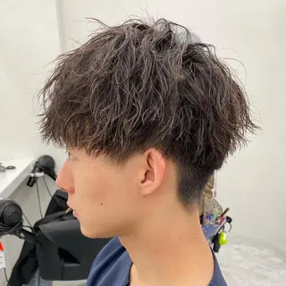 カラー パーマ メンズ 大人っぽ♡上品な暖色 ♡ブリーチなし♡のヘアスタイル