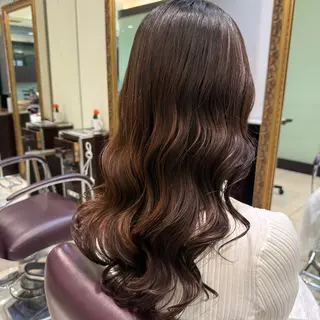 ロング パーマ 韓国風パーマ🌿コテ 巻き風パーマ/るいのヘアスタイル