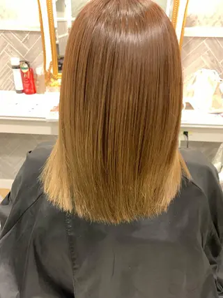 ミディアム ケアカラー/縮毛矯正 /レイヤー/板垣光采のヘアスタイル