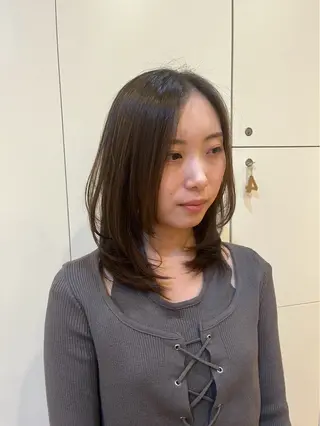 ミディアム CINNAMON所属・カットモデル レイヤーカット/ボブのヘアスタイル