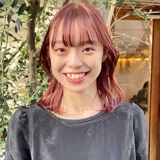 ミディアム カラー 🍊暖色×顔周り 🍊cocoroのヘアスタイル