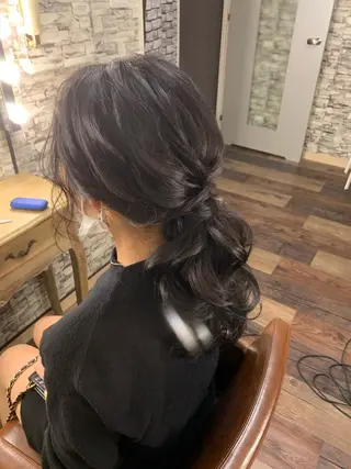セミロング ヘアアレンジ hair make  Lucciのヘアスタイル