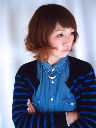 ミディアム パーマ Hair  Design Lima所属・中村 海のヘアスタイル