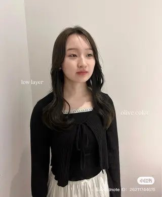 ロング カラー 顔周りレイヤー 🎀マリノのヘアスタイル