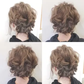 ミディアム カラー パーマ ヘアアレンジ メンズ キッズ ネイル マツエク・マツパ 代表🎀 ふわモテ愛 され髪🩷yumiのヘアスタイル