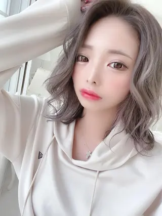 セミロング カラー 💓シールエクステ ルミエールのヘアスタイル