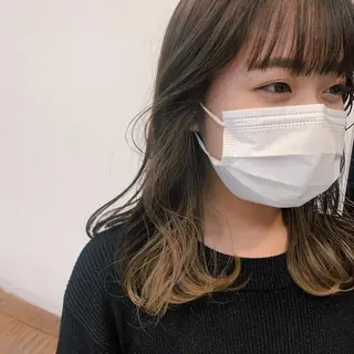 ミディアム カラー yupi🐈⬛ レイヤー/パーマのヘアスタイル