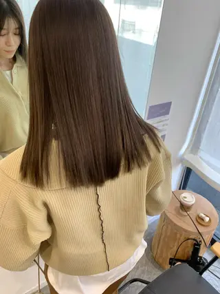 セミロング カラー 顔周りレイヤー 🎀マリノのヘアスタイル