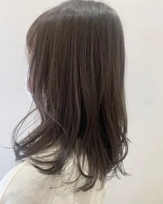 ミディアム カラー hub hair レイヤー/透明感のヘアスタイル