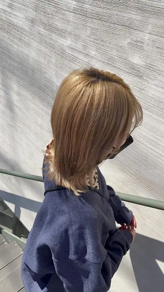 ミディアム カラー 韓国風/オシャレ /縮毛矯正/滝口琴未のヘアスタイル