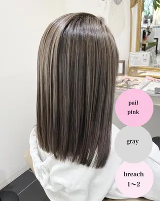 セミロング カラー 山崎俊輔/髪質改善 /バレイヤージュのヘアスタイル