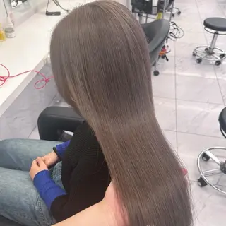ロング カラー パーマ ヘアアレンジ メンズ キッズ ブリーチなしカラー/ ブラウン/レイヤーのヘアスタイル