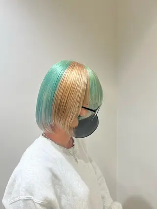 ミディアム ブリーチカラー特化 美容師/𝕐𝕌𝕀のヘアスタイル