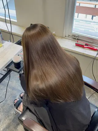 ロング 渋谷ケアブリーチ ❤️🔥徳田空悟のヘアスタイル