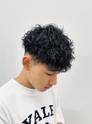 ミディアム パーマ メンズ 🏁メンズパーマ/ RYOYAのヘアスタイル