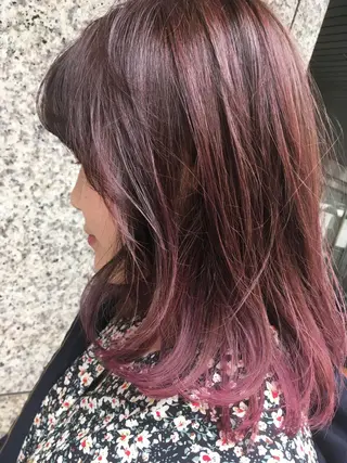 ミディアム カラー 菅村 勇亮のヘアスタイル