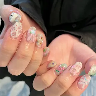 ショート m kaori𓃟のネイルデザイン