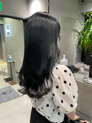 ロング メンズ縮毛矯正 ブリーチカラー/まやのヘアスタイル