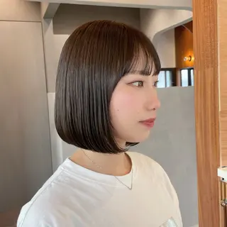 ショート カラー ボブ/縮毛矯正/レイ ヤー♡Natsukiのヘアスタイル