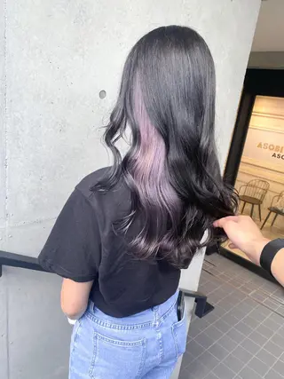 セミロング カラー THESALONS所属・🤍ブリーチカラー /寄田龍樹🤍のヘアスタイル