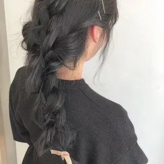 ロング カラー ヘアアレンジ GLROW haruhiのヘアスタイル