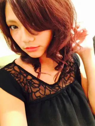 ミディアム カラー パーマ 髪穂庵カミノキモチ所属・🌈喜村 正志🌈のヘアスタイル