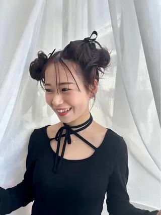 ロング カラー ヘアアレンジ suri-ru hair【スリールヘアー】所属・FURUSAWA AOIのヘアスタイル