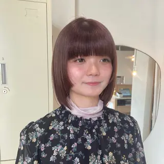 ミディアム カラー 石川 瑠琉のヘアスタイル