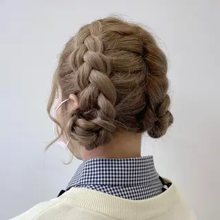 ミディアム ヘアアレンジ 髙木美緒🌿 レイヤー/アレンジのヘアスタイル