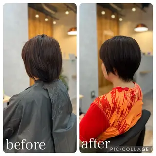 ショート Aguhair milo森山知幸のヘアスタイル