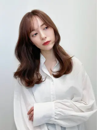 セミロング カラー KURO/韓国ヘア /レイヤーカットのヘアスタイル