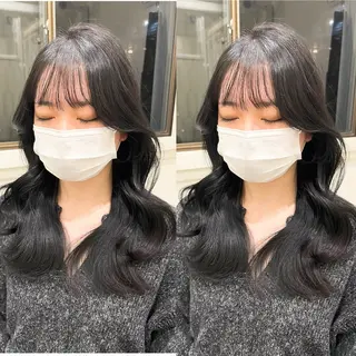 ロング 縮毛矯正/髪質改善 /レイヤー/韓国のヘアスタイル