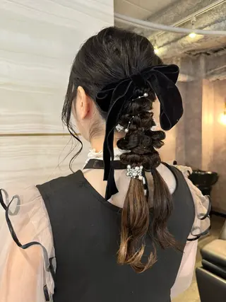 ロング ヘアアレンジ 🩶mana🩶艶髪 /カラーオンカラーのヘアスタイル