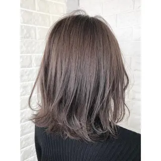 ミディアム カラー KIZU 髪質改善 怪談を語る美容師のヘアスタイル