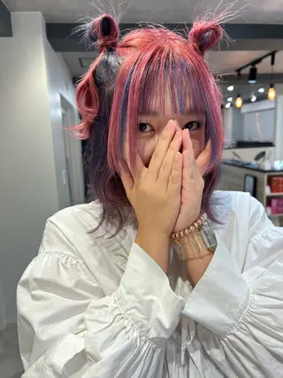 ミディアム カラー ダブルカラー🩰 CHIHIRO👒のヘアスタイル