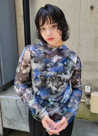 パーマ ミディアム OMA　片岸 信征のヘアスタイル