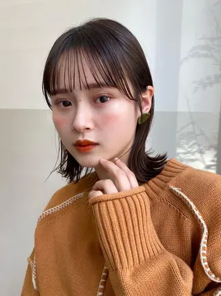 ミディアム カラー 🪭risa 暖色/レイヤー🪭のヘアスタイル