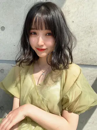 ミディアム カラー ⛄️冬の透明感 カラー⛄️大西のヘアスタイル