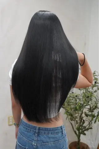 ロング 切りっぱなし カット✂️/みらいのヘアスタイル