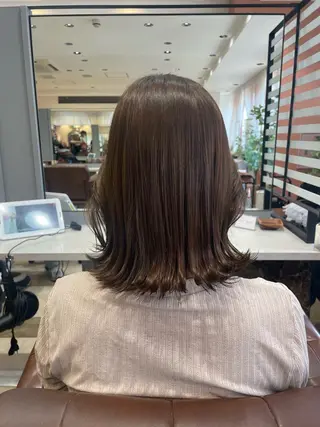 ミディアム カラー ヘアーメイクス所属・ホウノ サナ モデル募集🍒のヘアスタイル