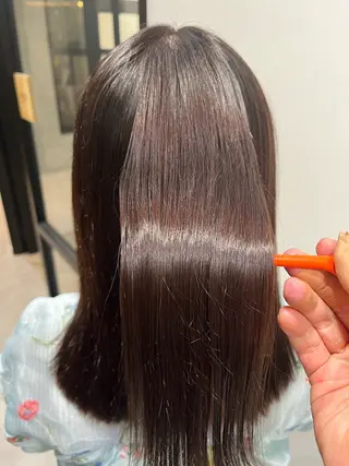 ミディアム 艶カラー推し！ なかはらあかりのヘアスタイル