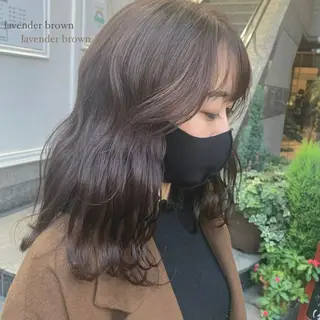 セミロング カラー AI TOKYO S所属・mizuki 【韓国レイヤー】のヘアスタイル