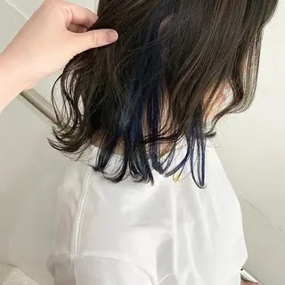 ミディアム カラー ハル🌸柔色/ ブリーチなし/艶髪のヘアスタイル