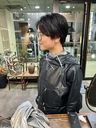 ショート パーマ 千葉 郁也のヘアスタイル